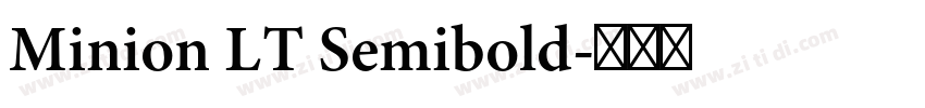 Minion LT Semibold字体转换